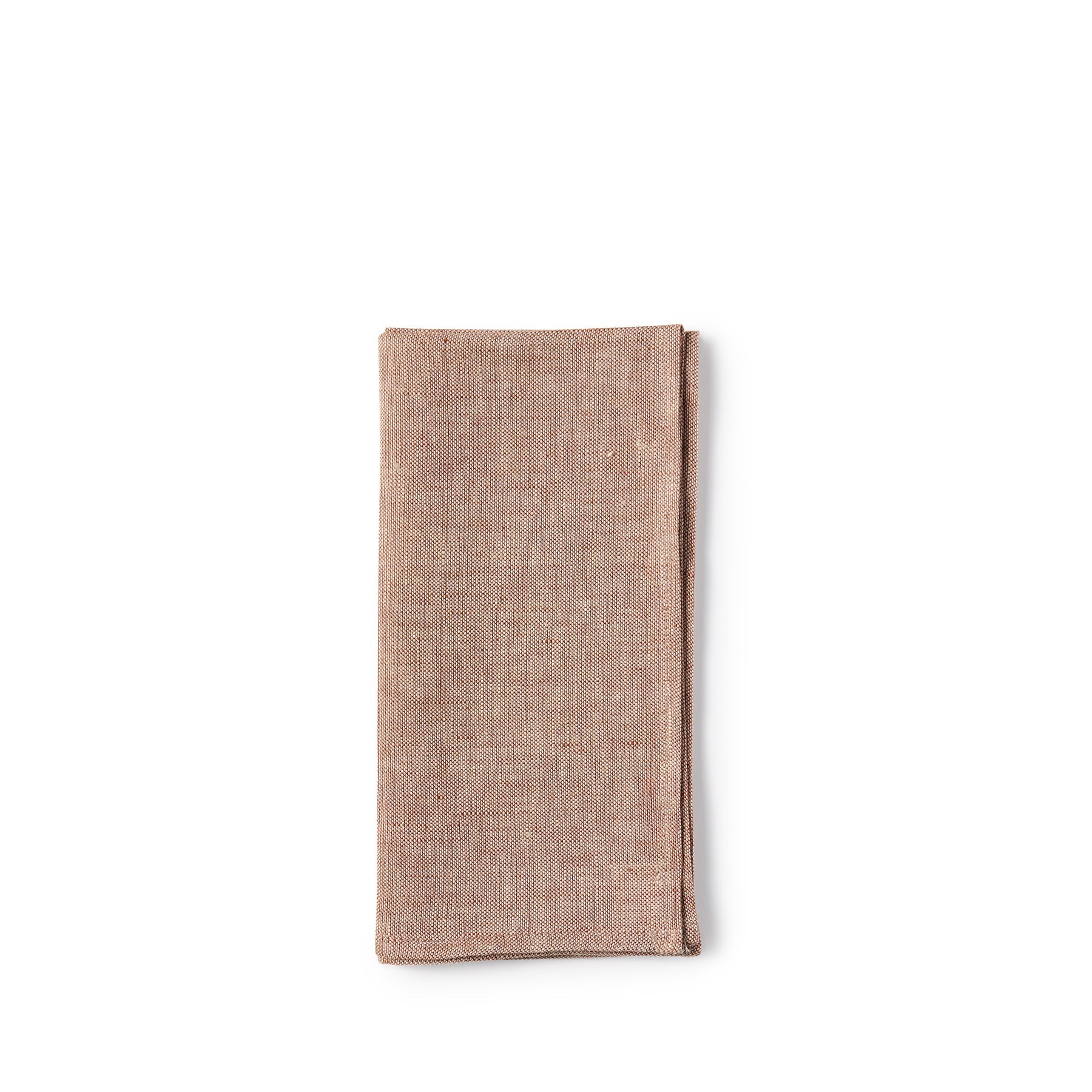Linen Hopsack Napkins in Mattone Red (Set of 2)